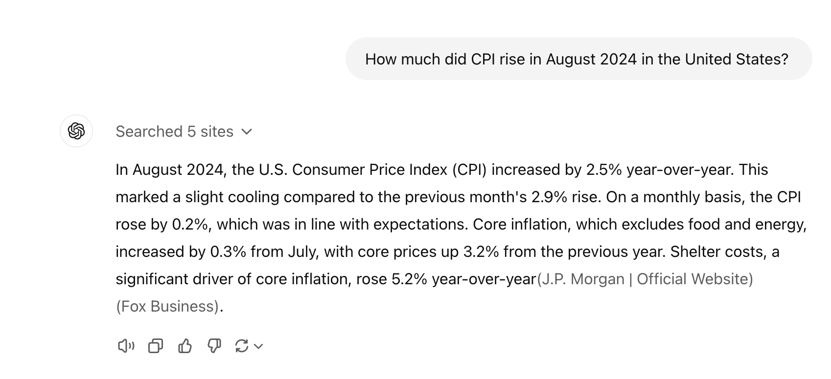 gpt-4o CPI question